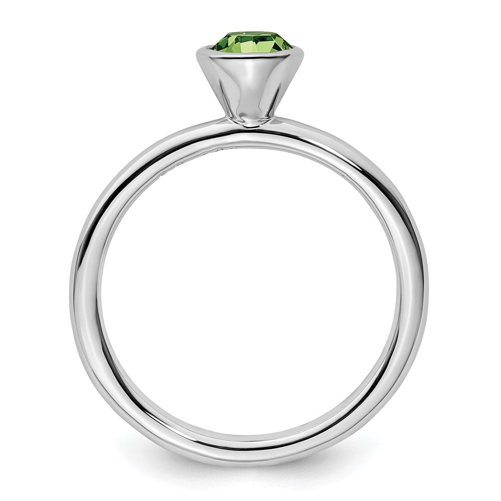 Sterling Silver Stackable Expressions High 5mm August Crystal Ring Size -8