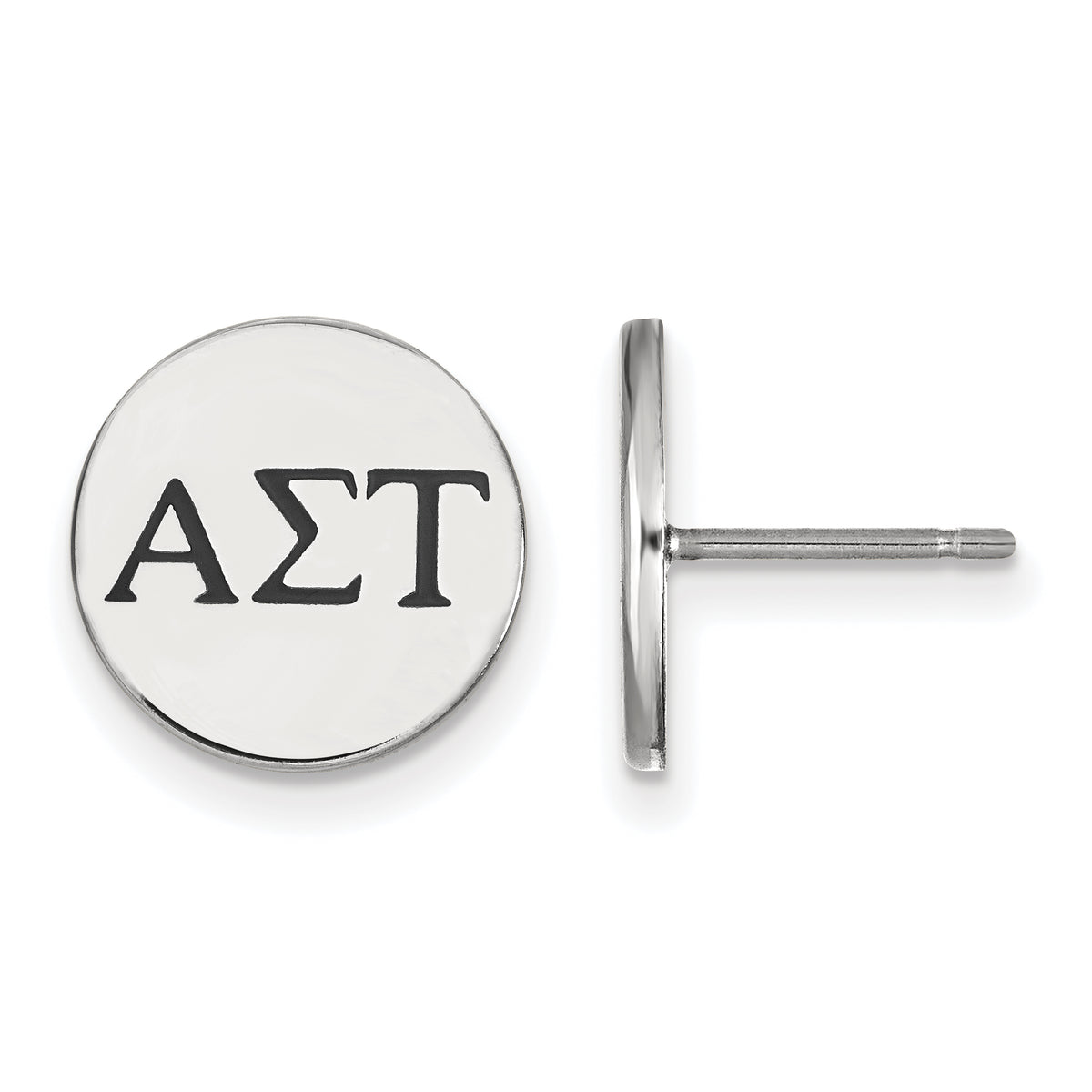 Sterling Silver Official Licensed Greek Sororities Alpha Sigma Tau (???) Enameled Post Earrings