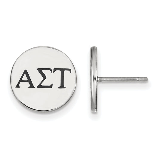 Sterling Silver Official Licensed Greek Sororities Alpha Sigma Tau (???) Enameled Post Earrings