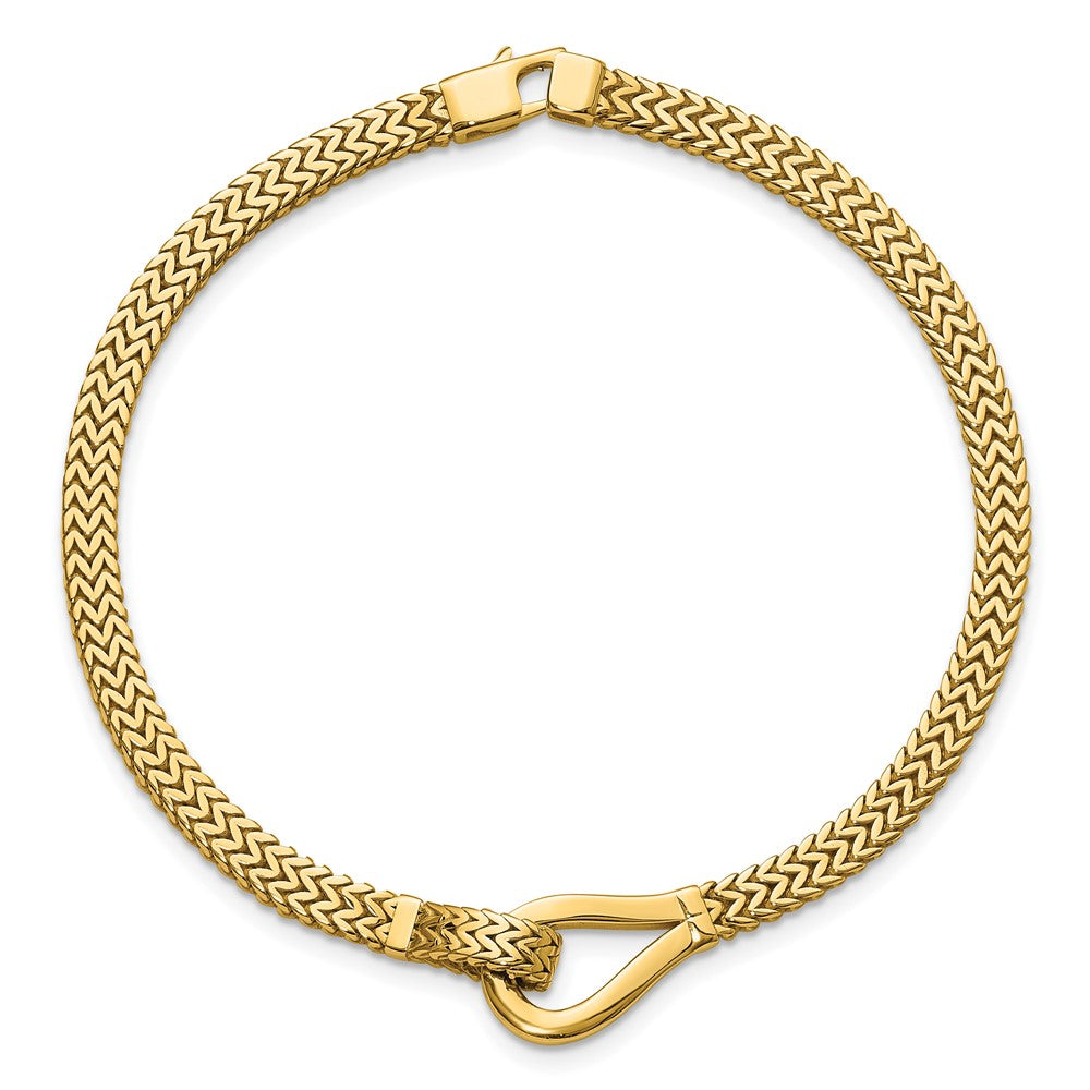 14K Polished Fancy Buckle Bracelet 7.5  inches