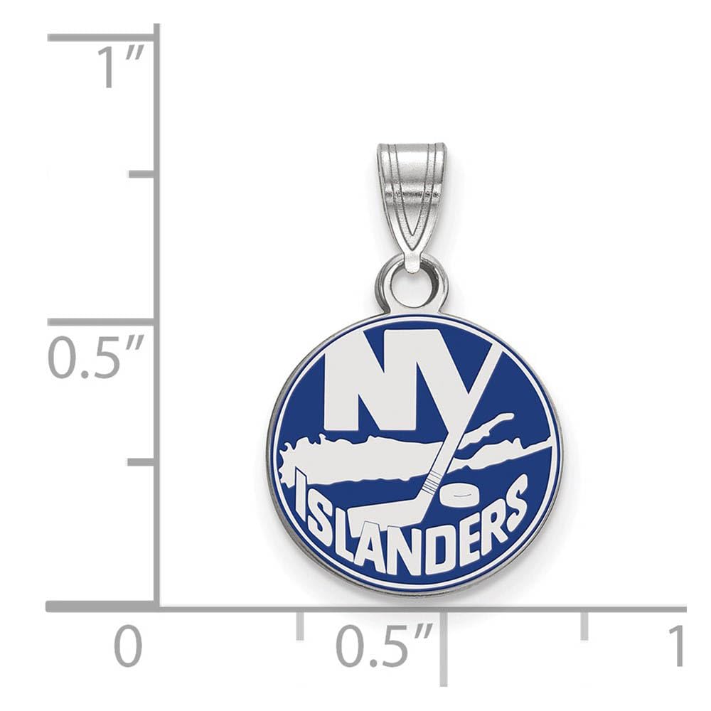 Women's New York Islanders Sterling Silver Small Enamel Pendant