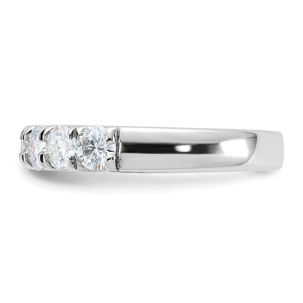 14kw 1ct. 7 Stone D E F Pure Light Moissanite Band