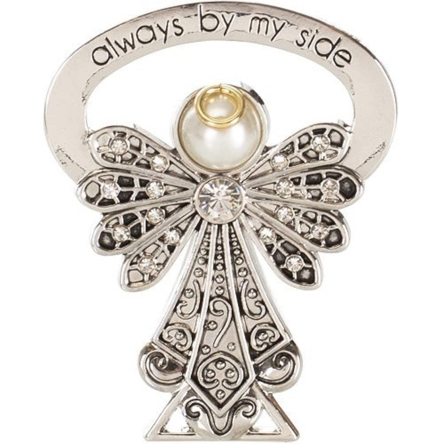 Roman, 2.5" RHD BEDSIDE ANGEL-CRYSTAL CRYSTAL WINGS BEDSIDE CARDING