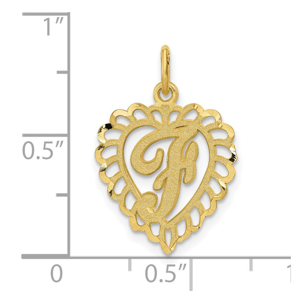 10k Gold Initial F Charm