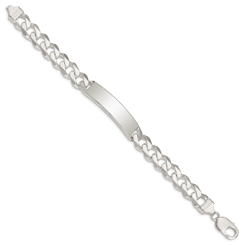 Sterling Silver Curb Link ID Bracelet 8 inches