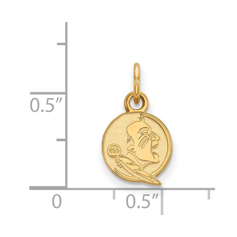 10k Gold LogoArt Florida State University Seminole Extra Small Pendant Q1Y043FSU