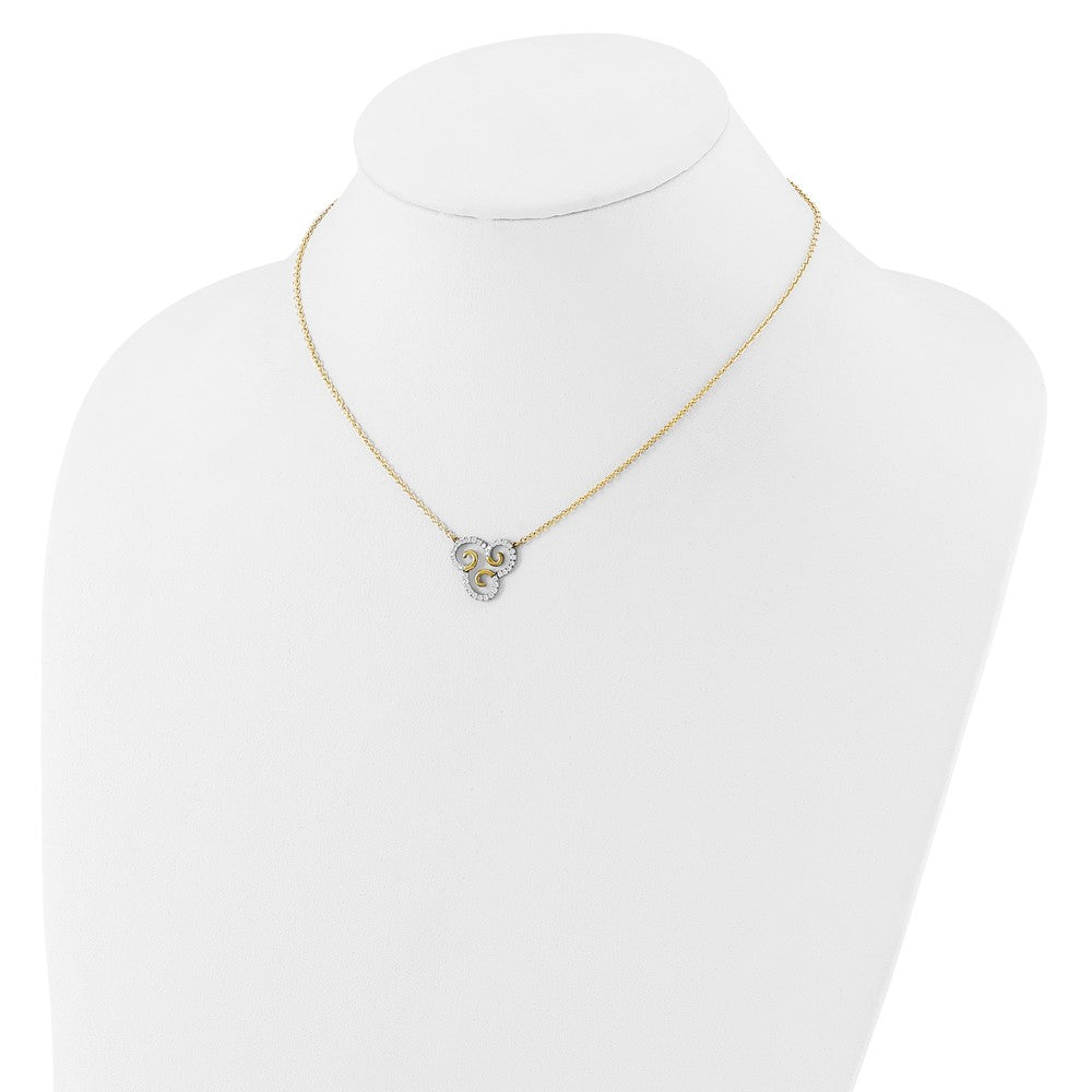 14k 1/4 carat Lab Grown Diamond VS/SI+ G+ Swirls 18 inch Necklace