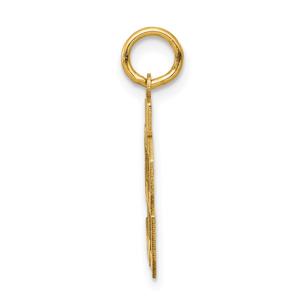14k Small Satin Number 58 Charm