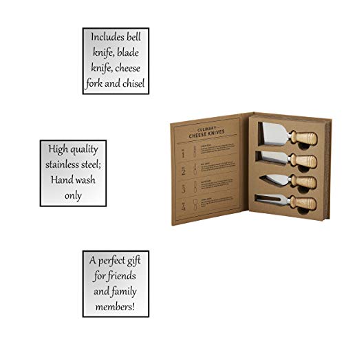 Culinary Cheese Knives 8 x 6.5 Cardboard Book Set