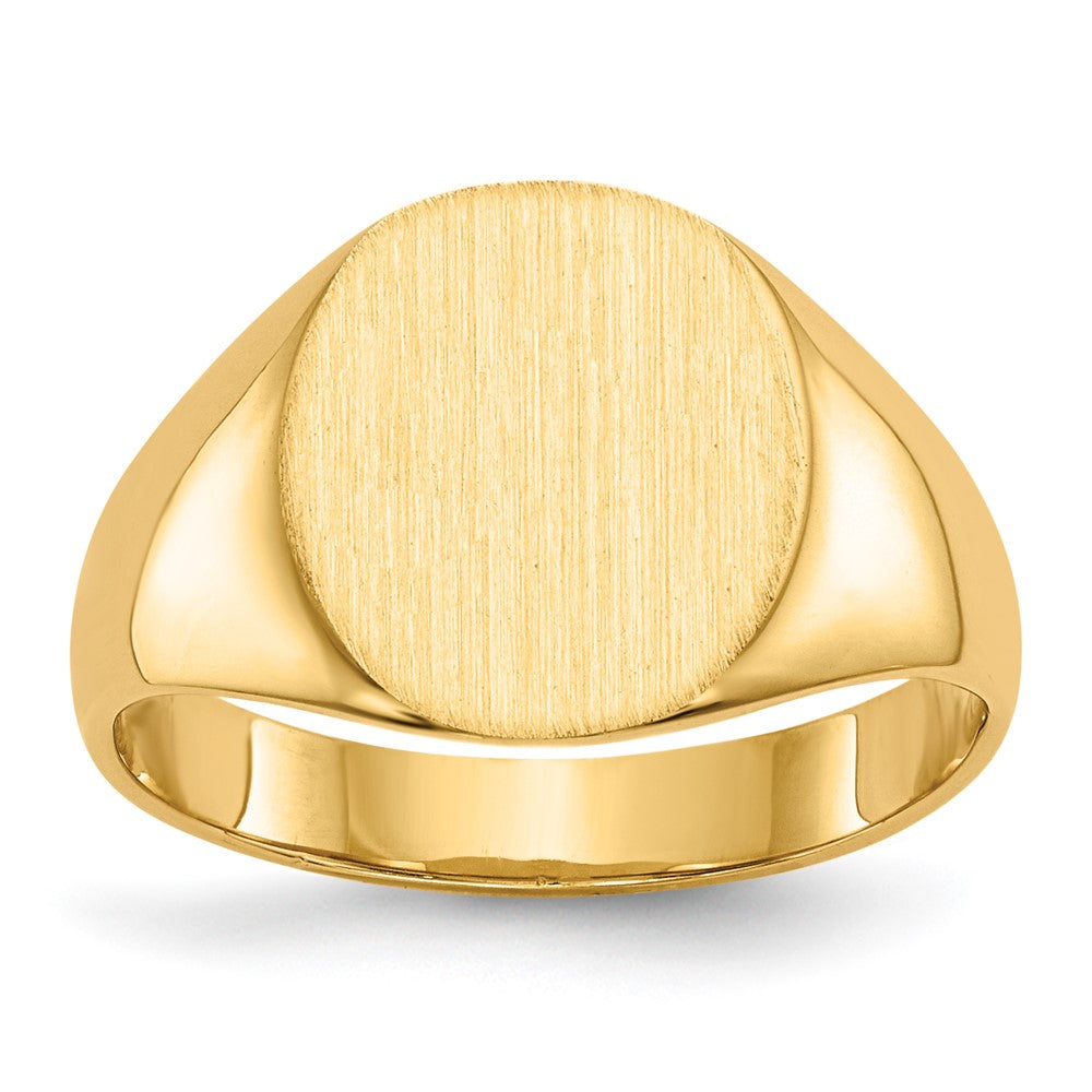 10k 11.5x10.0mm Closed Back Signet Ring