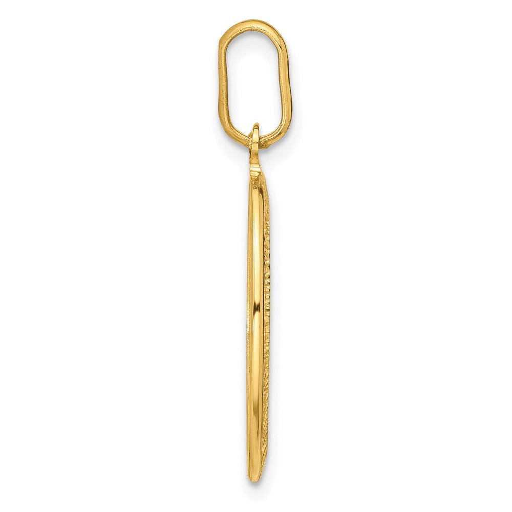 14k Polished and Matte Oval Miraculous Medal