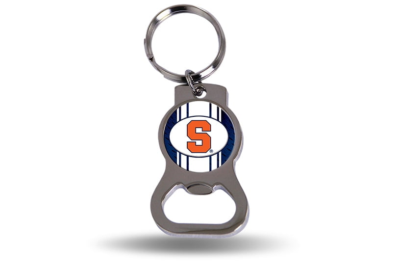 NCAA Syracuse Silver-tone Bottle Opener Key Ring by Rico Industries Q-GC6412