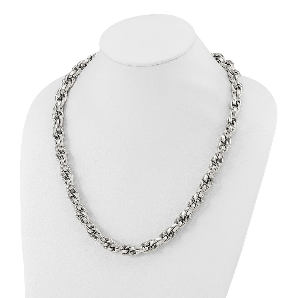 Stainless Steel Polished Oval Link 24in Necklace