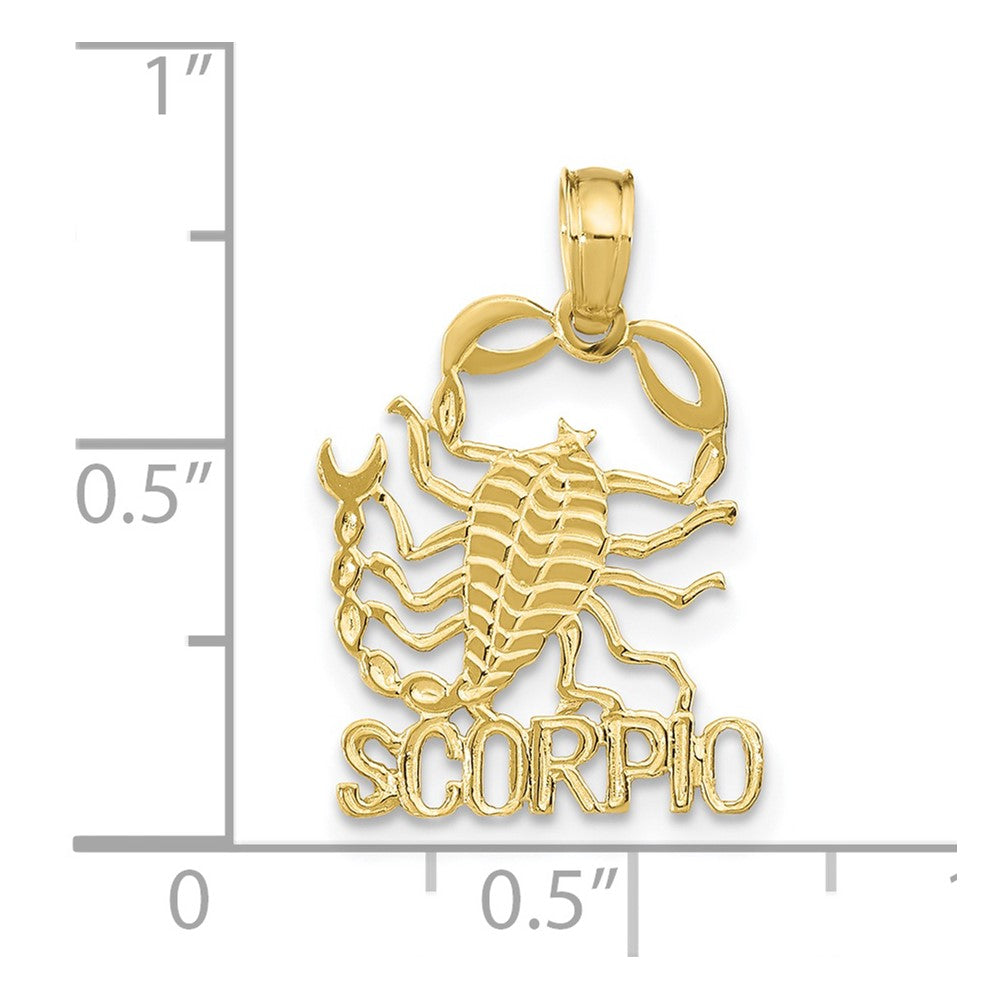 10K SCORPIO Zodiac Charm
