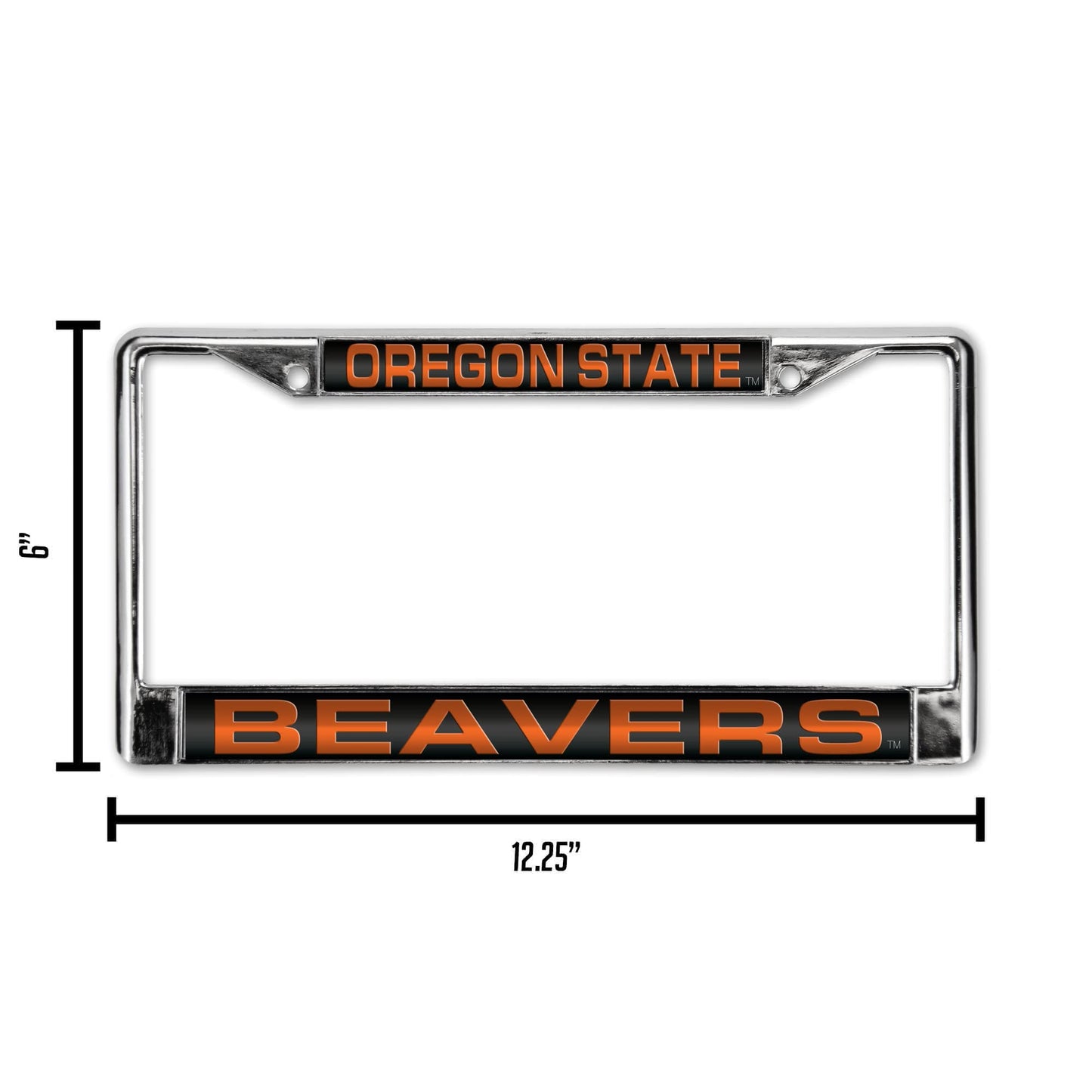Oregon State NCAA Beavers Chrome Metal Laser Cut License Plate Frame