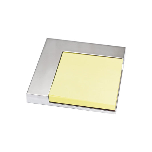 Silver-tone L-Shape Memo Holder with Memo Pad Included Q-GM2160