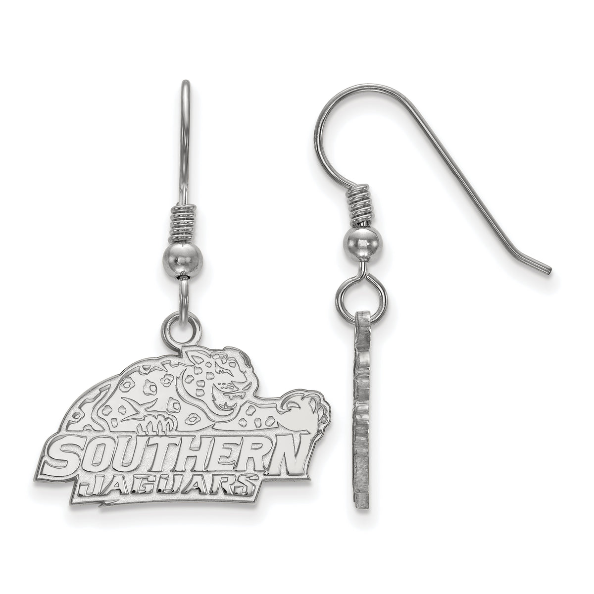 Sterling Silver Official Licensed Collegiate Southern University (SU) Small Dangle Earrings