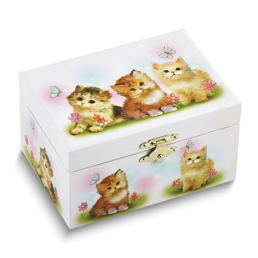 Childrens Little Kittens Musical Jewelry box (Plays Bolero)