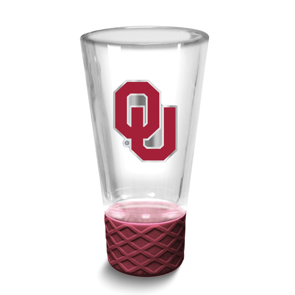 Collegiate University of Oklahoma Collectors 4 oz. Shot Glass with Silicone Base