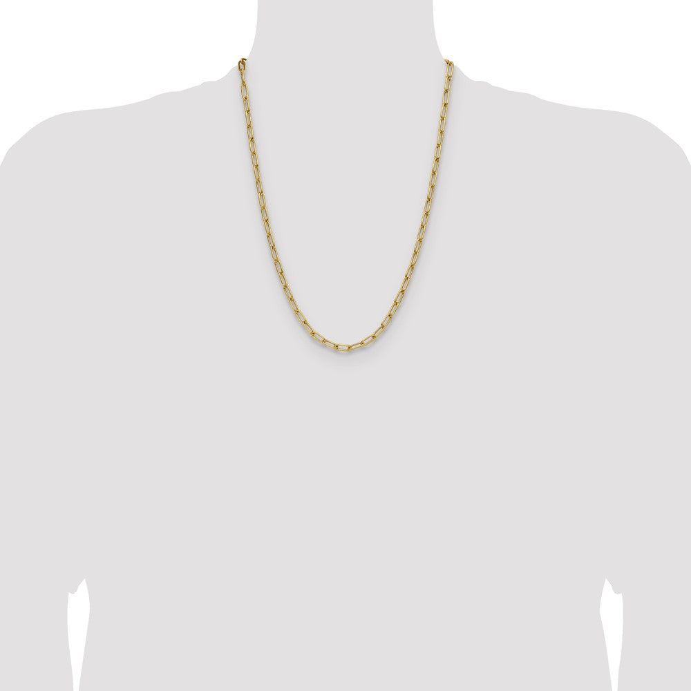14k 4.5mm Semi-Solid Paperclip Chain