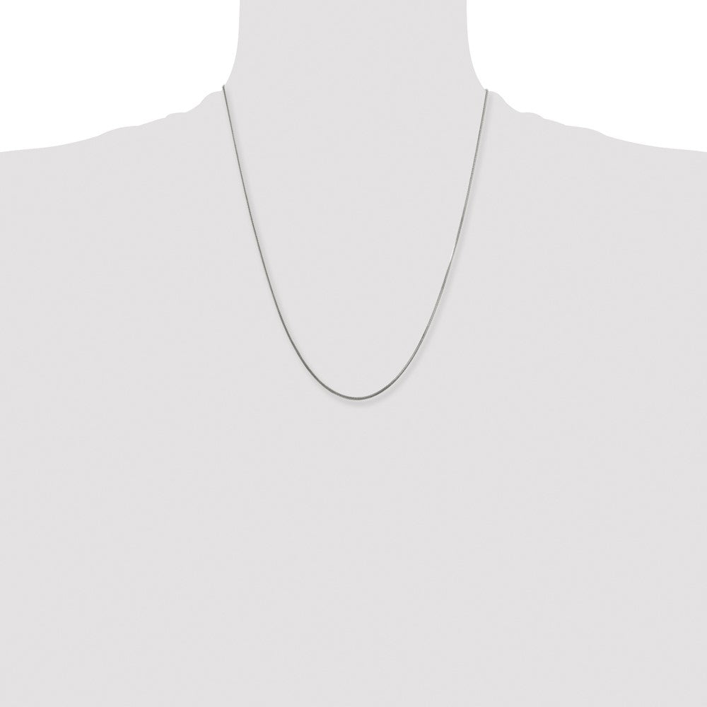 Stainless Steel Polished 1.5mm Square Snake 22in Chain