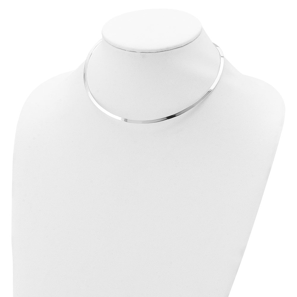 Sterling Silver Polished 3mm Neck Collar 14 Inches