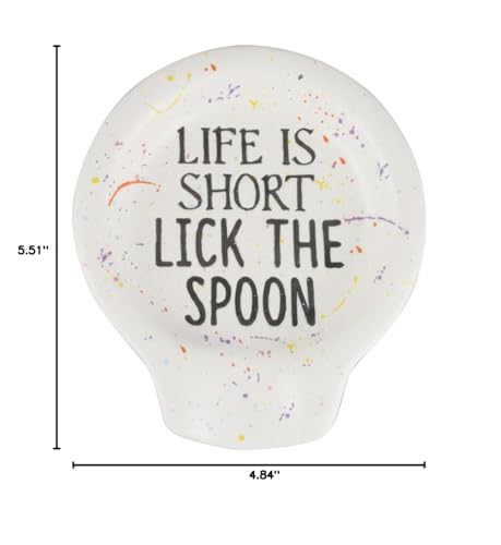 Our Name Is Mud Life is Short Splatter Spoon Rest Set
