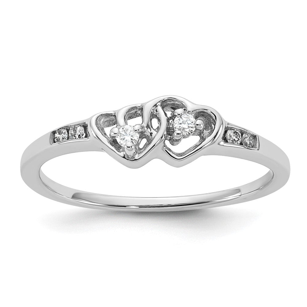 10k WG Diamond Heart Ring