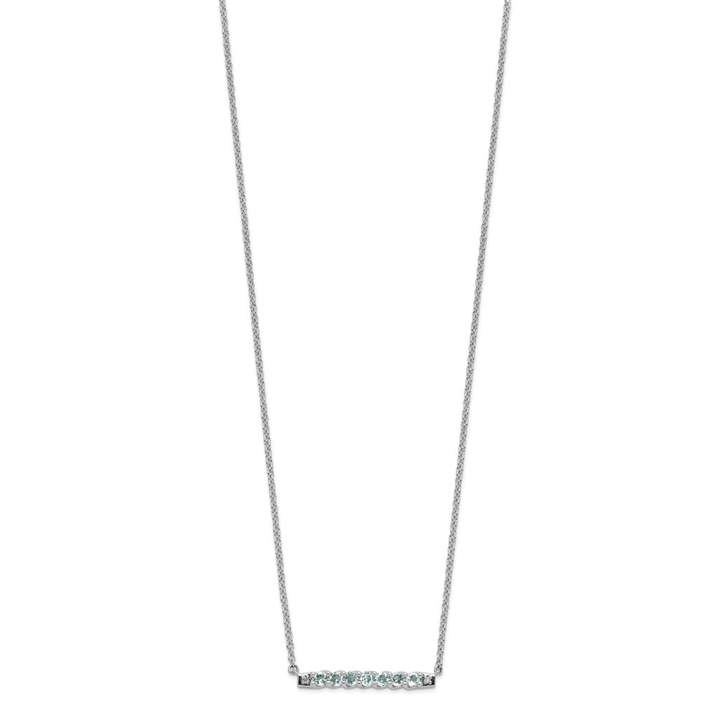 10kw Aqua & Diamond Necklace