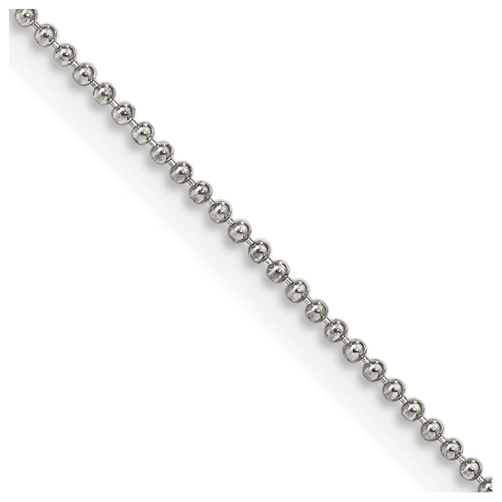 Sterling Silver 1mm Beaded Chain 18 Inches