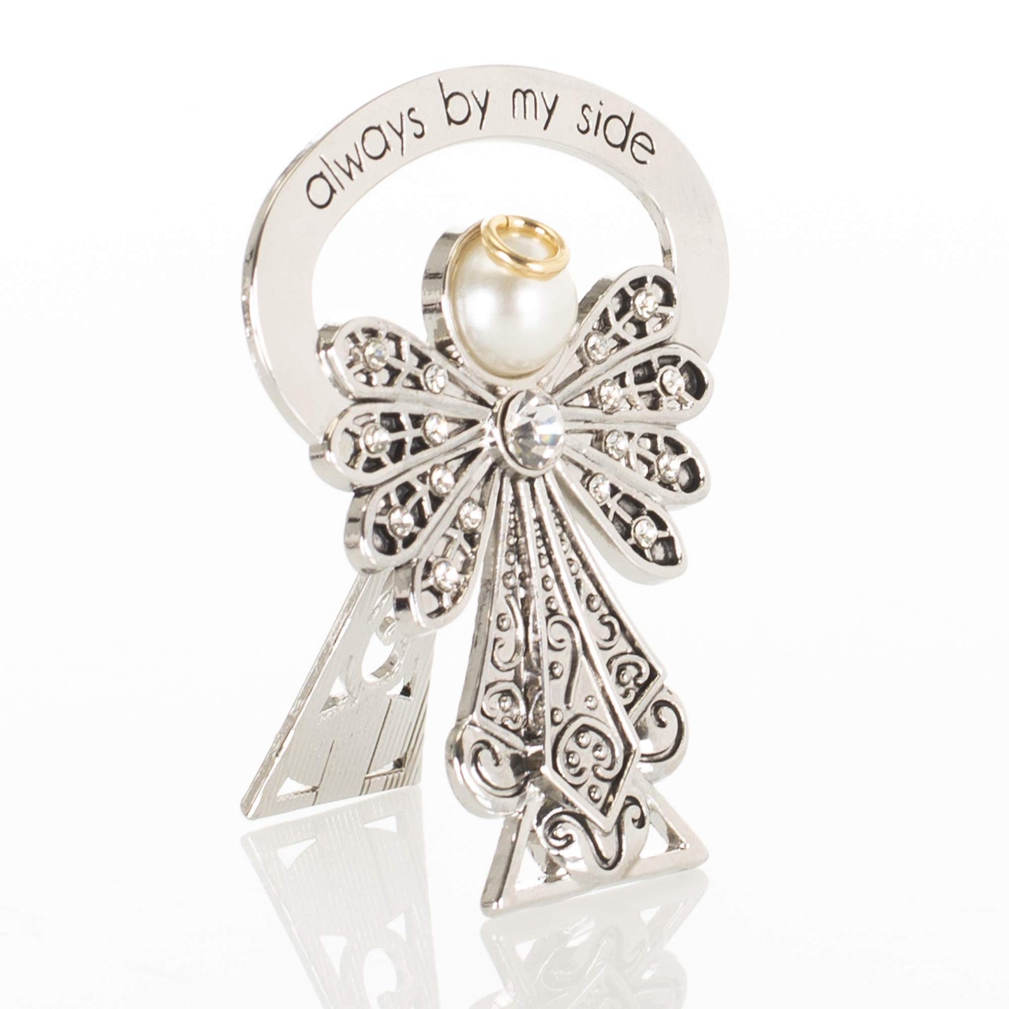 Roman, 2.5" RHD BEDSIDE ANGEL-CRYSTAL CRYSTAL WINGS BEDSIDE CARDING