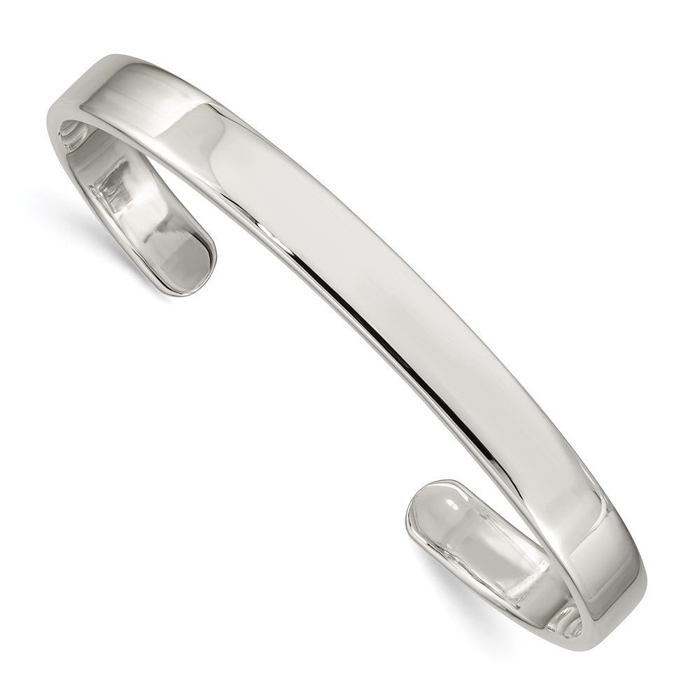 Sterling Silver 7mm Cuff Bangle 7.5 inches