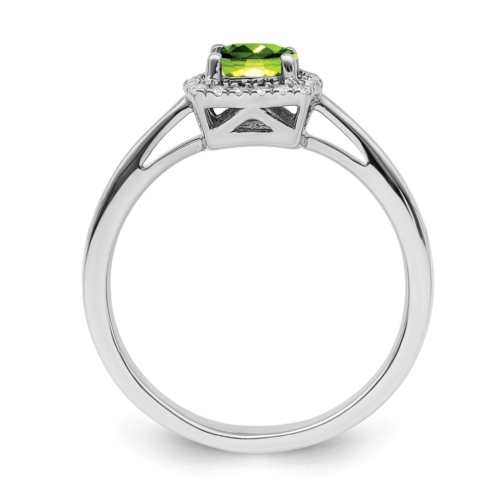 SS ANT Peridot and Diamond Ring