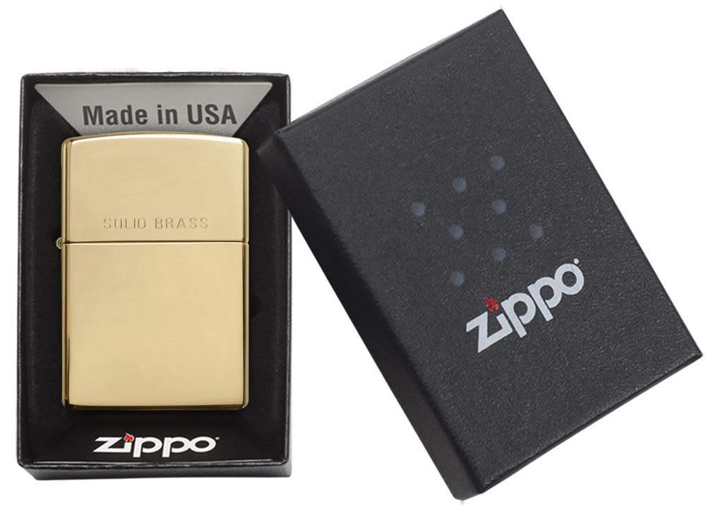 Zippo Brushed Solid Brass Pocket Lighter