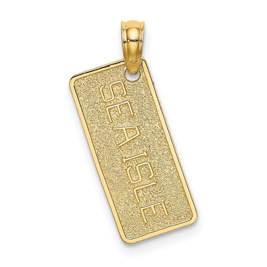 14K Textured SEA ISLE License Plate