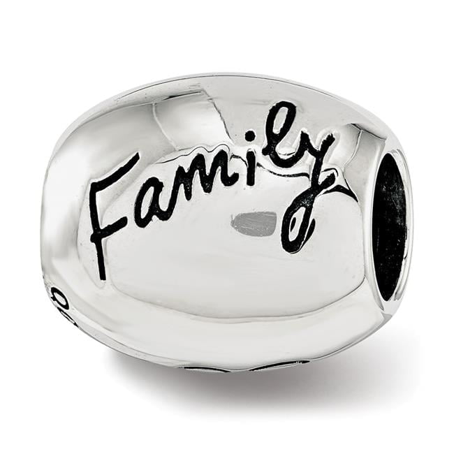 Sterling Silver Reflections Antiqued We Are Family Flower Bead