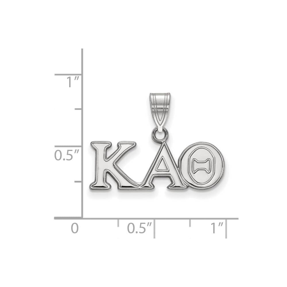 Sterling Silver Kappa Alpha Theta Medium Greek Letters Pendant