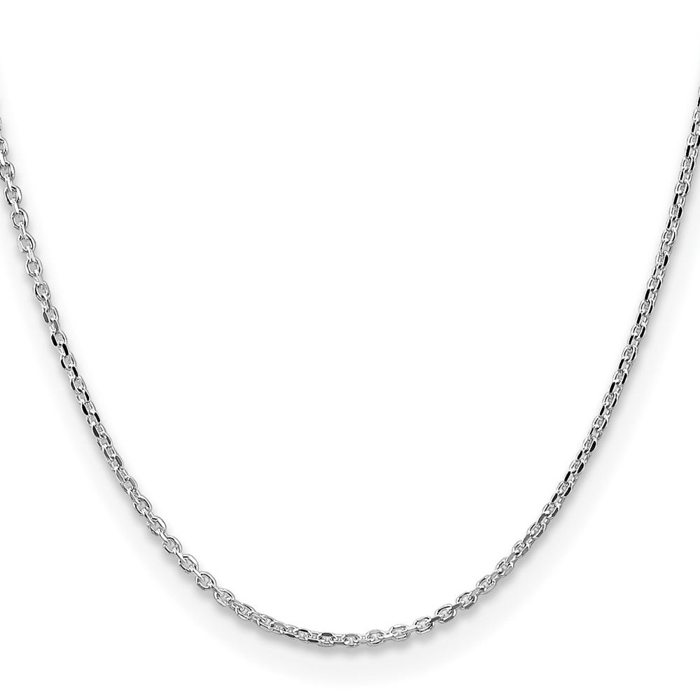 Sterling Silver 2.1mm Diamond-cut Forzantina Cable Chain 22 Inches
