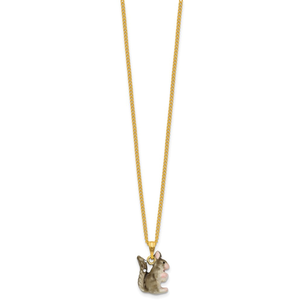 Luxury Giftware by Jere Bejeweled GRACE THE GLIDER Sugar Glider with Flowers Trinket Box with Matching 18 inch Necklace