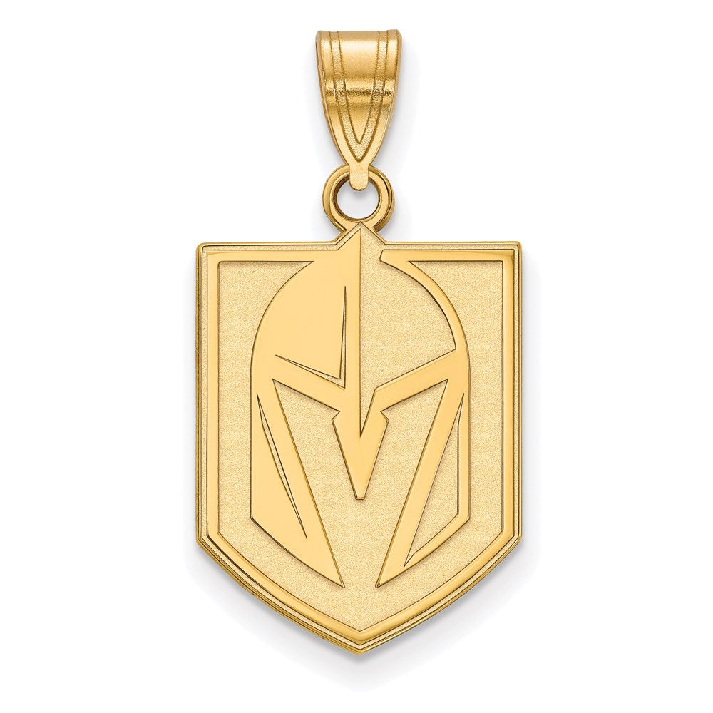 Ss/Gold Plated Gp Sterling Silver Logoart Vegas Golden Knights Large Pendant Made In United States