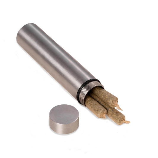 Bey Berk Stainless Steel Doobie Tube Quattro In Silver