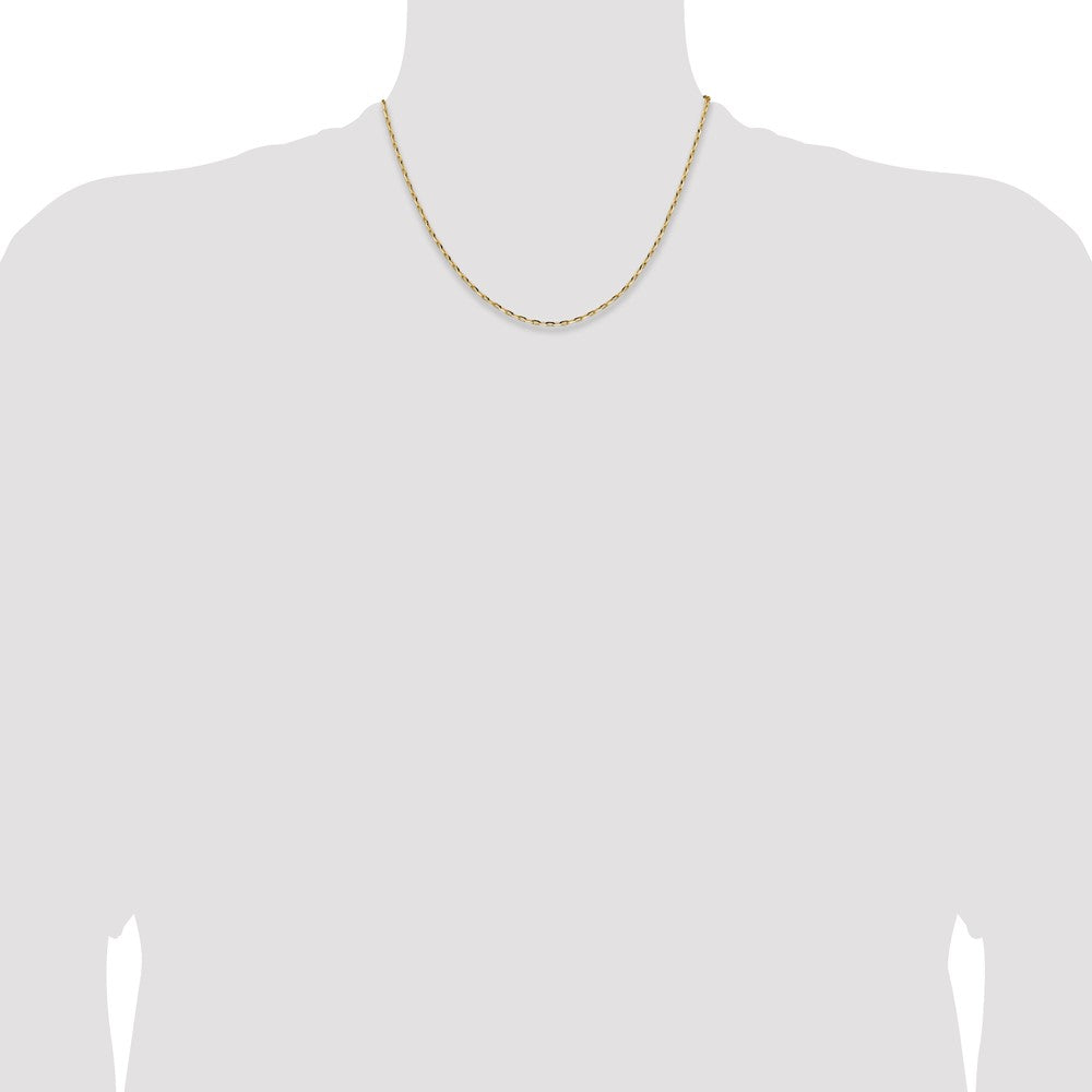 14K 2.3mm D/C Open Long Link Cable Chain