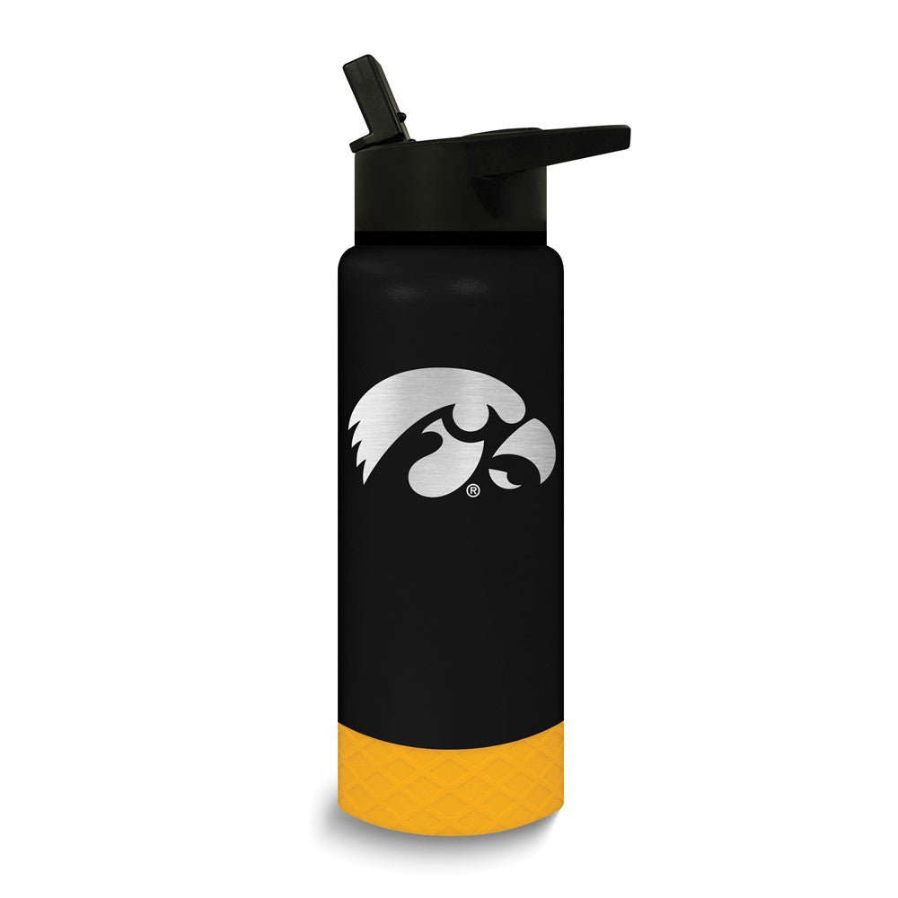 Collegiate University of Iowa Stainless Steel Silicone Grip 24 oz. Water Bottle