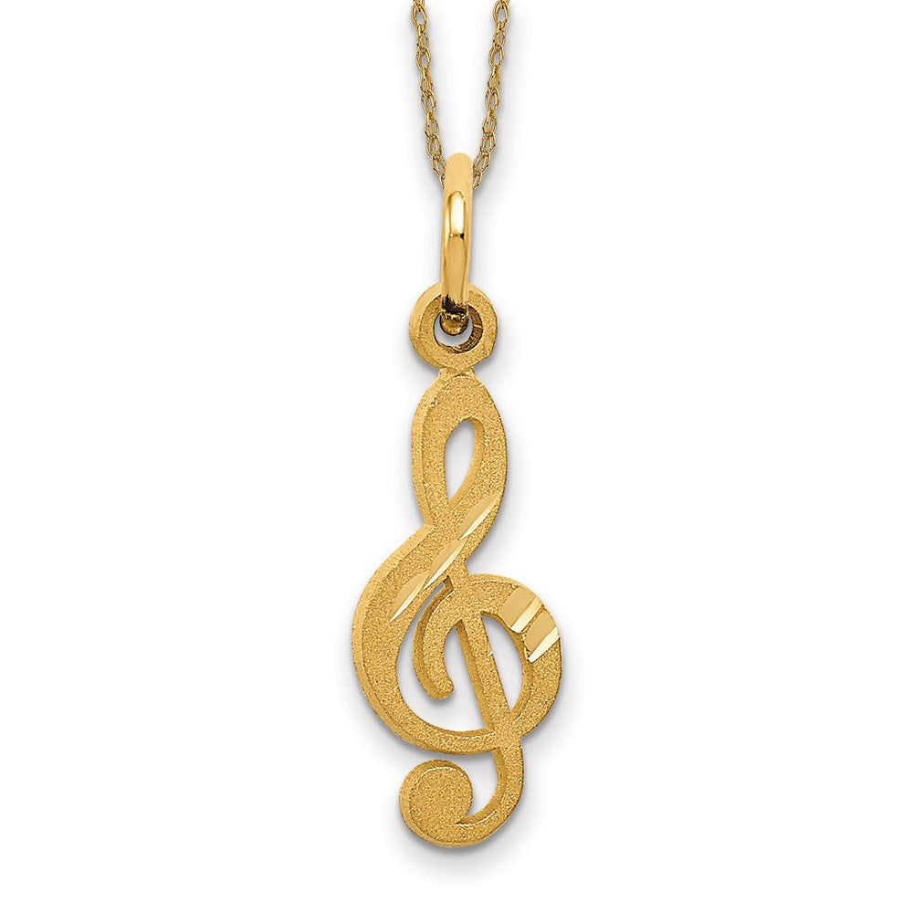 14k Treble Clef Necklace