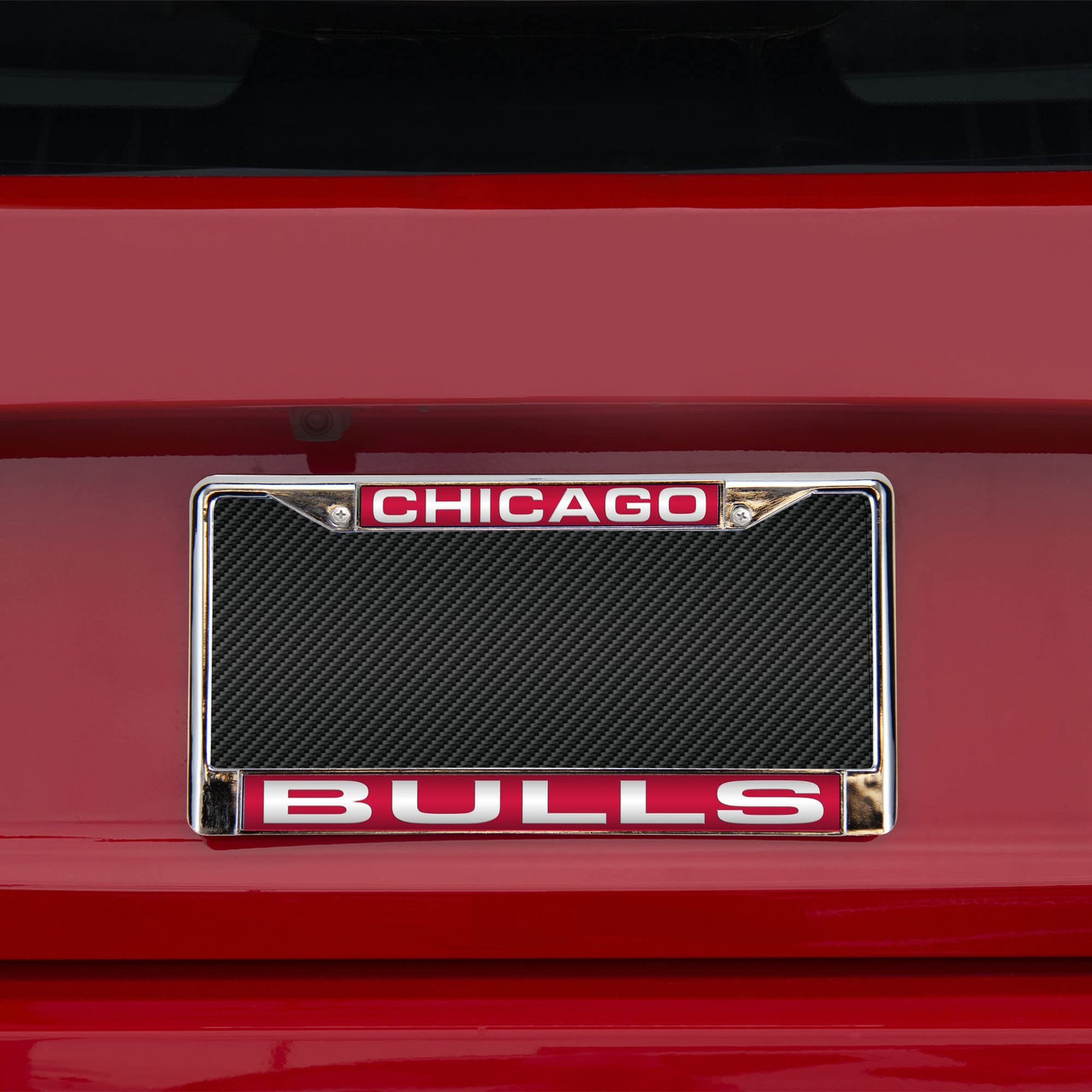 Chicago Basketball Bull's Chrome Metal Laser Cut License Plate Frame