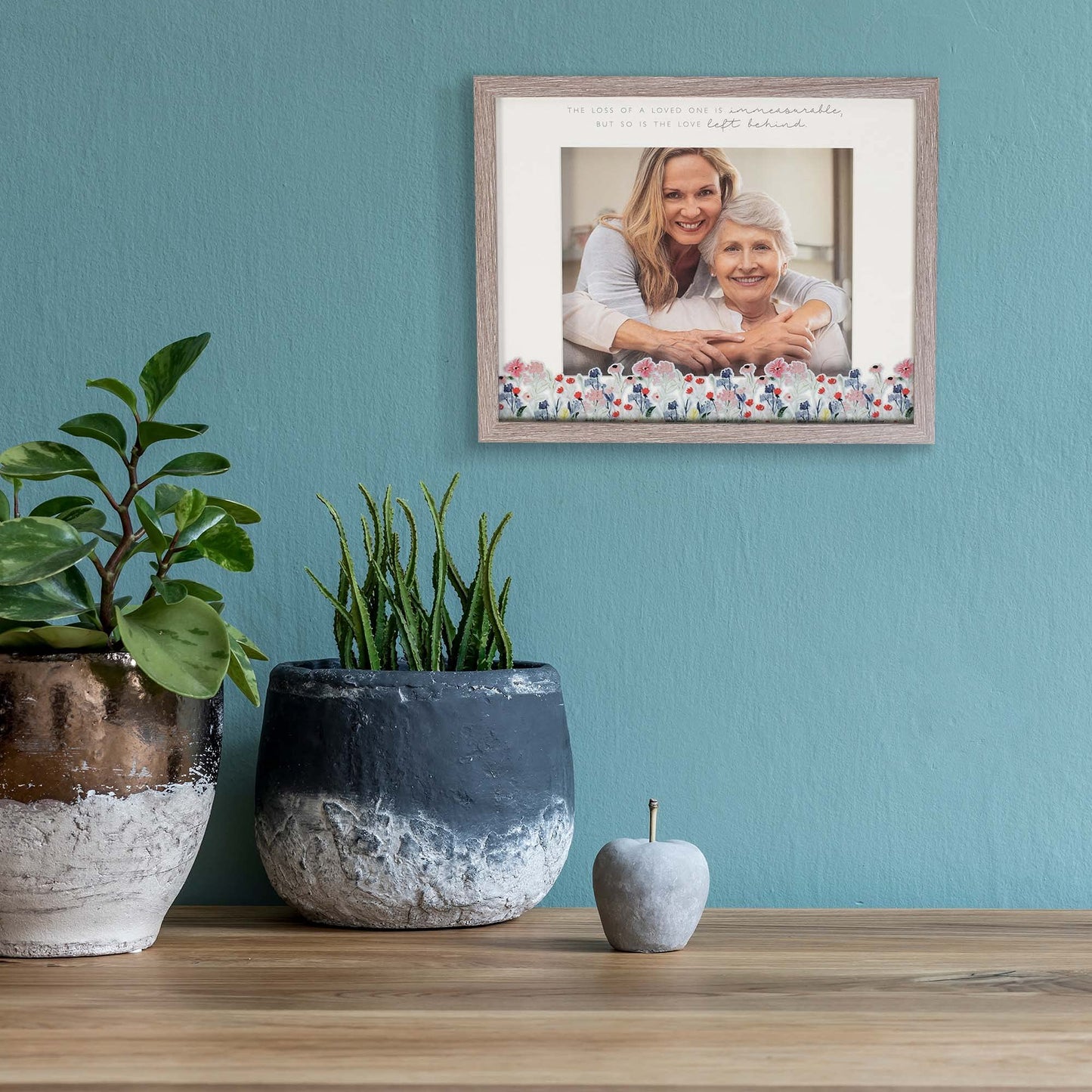Love Left Behind Weathered Grey 14 x 11 Wood and Glass Wall and Tabletop Frame
