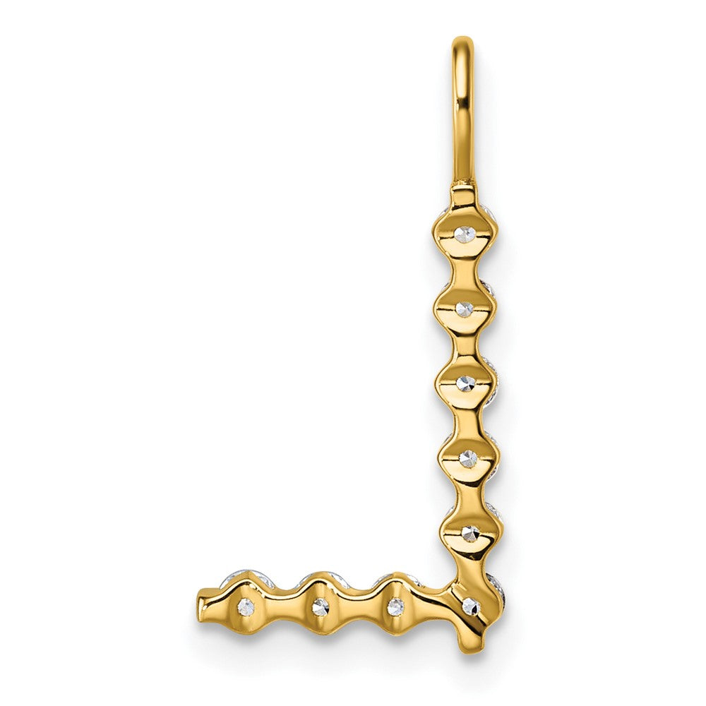 True Origin 14k 1/3 carat Lab Grown Diamond VS DEF Alphabet L Pendant