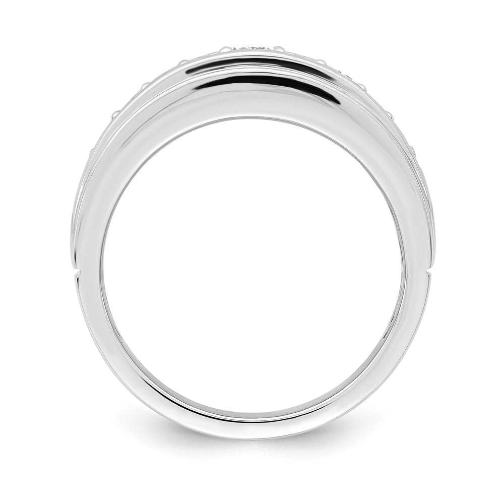 Sterling Silver GP CZ Men's 5-stone Ring
