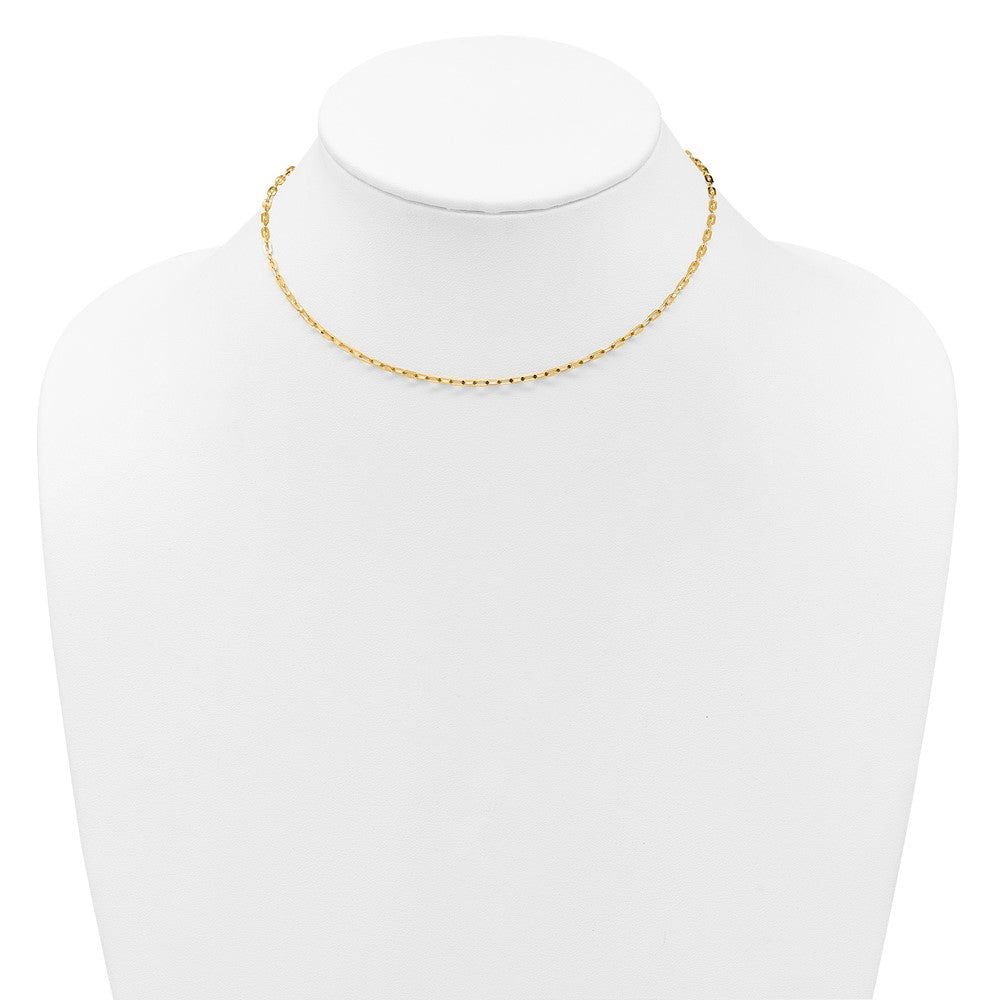 14K Adjustable 2mm Flat Cable Chain