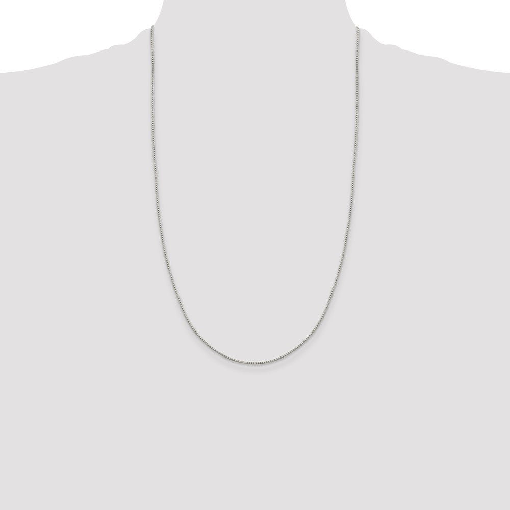 Sterling Silver 1.15mm 8 Sided Diamond-cut Box Chain 26 Inches